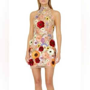 Milly Hariet 3D Flower Dress size 6 small new!
